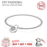 S925 Heart Castle Clasp Bone Bracelet Women Charm Jewelry Gift