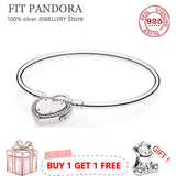 S925 Heart Castle Clasp Bone Bracelet Women Charm Jewelry Gift