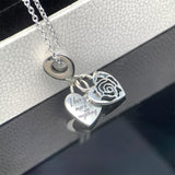 S925 Silver Logo Heart Charm Tai Chi Set