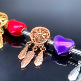 S925 Silver Logo Heart Charm Tai Chi Set