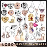 S925 Silver Logo Heart Charm Tai Chi Set