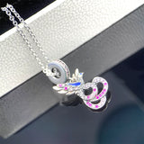 S925 Silver Logo Heart Charm Tai Chi Set