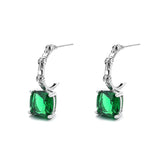 S925 Vintage Silver Embossed Earrings Women's High Sense Jewelry Gift