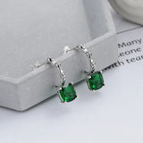 S925 Vintage Silver Embossed Earrings Women's High Sense Jewelry Gift