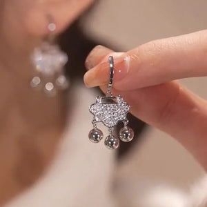 Ethnic Style Bell Earrings Safe Lock Light Personality