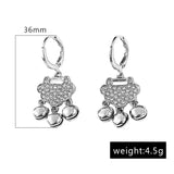Ethnic Style Bell Earrings Safe Lock Light Personality