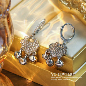 Ethnic Style Bell Earrings Safe Lock Light Personality