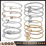 Series Sterling Silver Bracelet with Engraved Logo for Girls