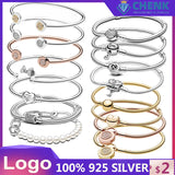 Sterling Silver Logo Bracelet for Girls
