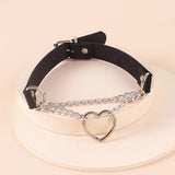 Sexy PU Collar Bound Punk Rock Gothic Neck Chains For Girl Cosplay Choker