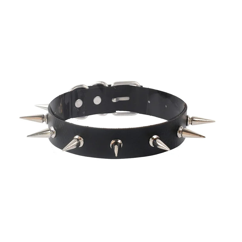 Sexy PU Collar Bound Punk Rock Gothic Neck Chains For Girl Cosplay Choker
