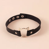 Sexy PU Collar Bound Punk Rock Gothic Neck Chains For Girl Cosplay Choker
