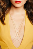 Pearl Body Chain Bikini Necklace Minimalist Metal Chain