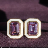 Silver Zirconia Stud Earrings for Women Boucle D'oreille Femme Bijoux Gift