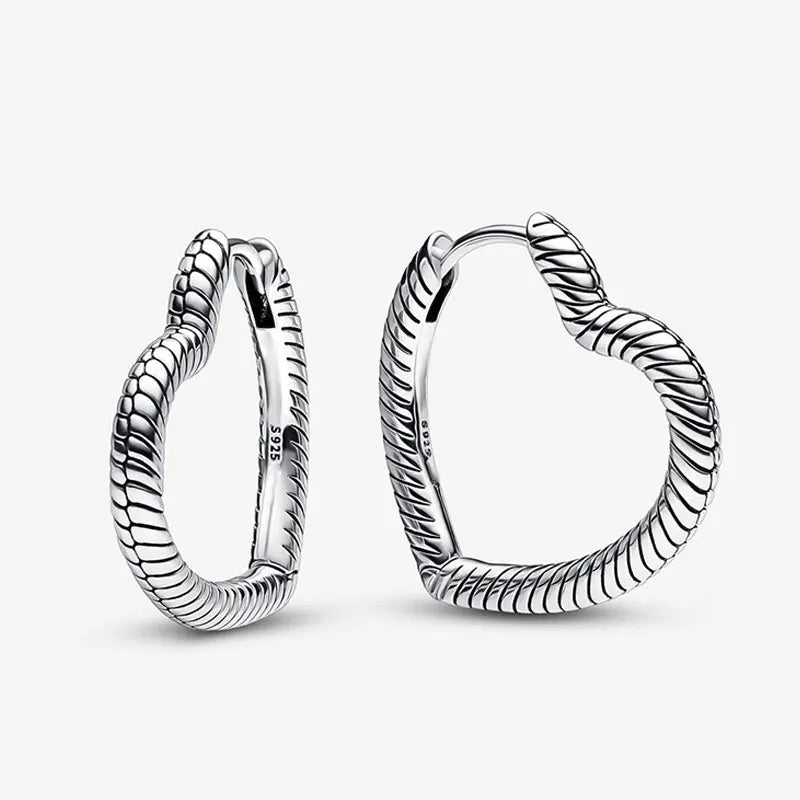 925 Sterling Silver Logo Stud Earrings