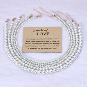 Elegant Pearl Bead Collar Chain Necklace for Women