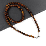 Tiger Eye Bead Necklace 6mm Strand Men's Jewelry Gift