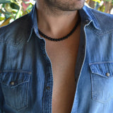 Tiger Eye Bead Necklace 6mm Strand Men's Jewelry Gift