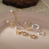 Leaves Clip Earrings for Women Men Non-Piercing Ear Ear Clip Set