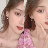 Retro S925 Silver Pearl Earrings High-end Temperament