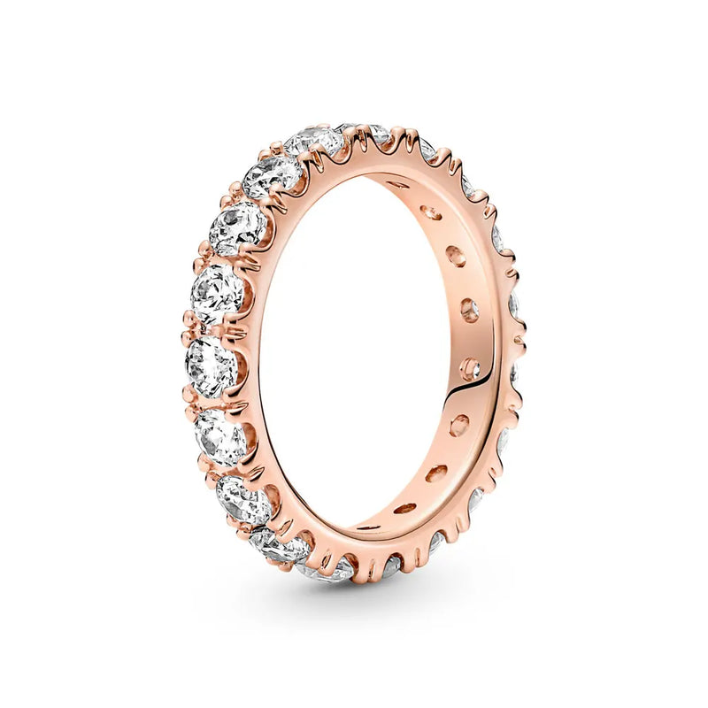 Colorful 925 Silver Rose Zircon Olive Heart Angel Wings Female Ring