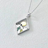 Wind Sun Cactus Women's Necklace Personality Jewelry