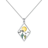 Wind Sun Cactus Women's Necklace Personality Jewelry