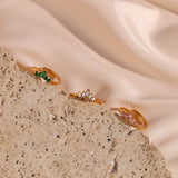 Dainty CZ Ring Stainless Steel Jewelry For Women Christmas Gift