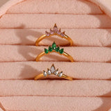 Dainty CZ Ring Stainless Steel Jewelry For Women Christmas Gift