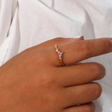 Dainty CZ Ring Stainless Steel Jewelry For Women Christmas Gift