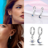 Snake Butterfly Earrings 925 Silver Zircon Rose Flower Heart Animal Earrings
