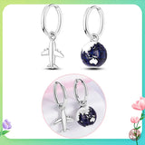 Snake Butterfly Earrings 925 Silver Zircon Rose Flower Heart Animal Earrings