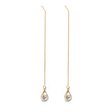 Snowflake Tassel Earrings Long Pearl Engagement Anniversary Earrings