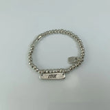 925 Silver Nameplate Love & Lucky Bracelet Festive Gift