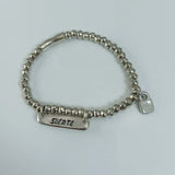 925 Silver Nameplate Love & Lucky Bracelet Festive Gift