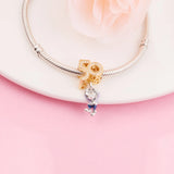 Spring 50th Anniversary Mouse Charm Sterling Silver Beads Jewelry Making