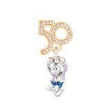 Spring 50th Anniversary Mouse Charm Sterling Silver Beads Jewelry Making