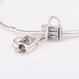 925 Sterling Silver Female Love Bracelets Charms for Jewelry Making