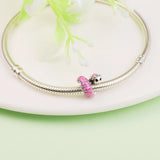 Spring Curled Caterpillar Charm Silver Beads for Jewelry Making