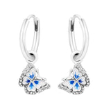 Spring 925 Sterling Silver Butterfly Hoop Earrings for Women Teen Girls