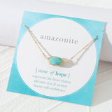 Spring Chain Pink Quartz Stone Necklace Women Short Necklace