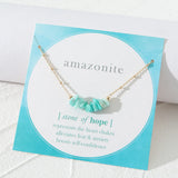 Spring Chain Pink Quartz Stone Necklace Women Short Necklace
