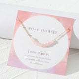 Spring Chain Pink Quartz Stone Necklace Women Short Necklace