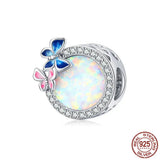 Spring Insect Charm Bracelet 925 Silver