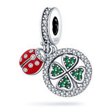 Spring Insect Charm Bracelet 925 Silver