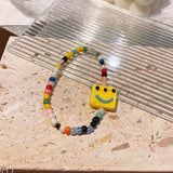 Spring Little Monster Robot Bracelet Glass Bead Necklace