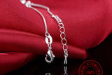 925 Silver Square Beads Anklet Bracelet for Women