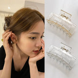 Large Square Hair Clips for Women Plastic Hair Claw