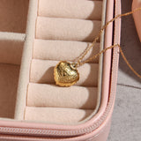 Romantic Shell Love Necklace Stainless Steel 18K Plated Mother OF Pearl Heart