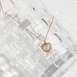 Romantic Shell Love Necklace Stainless Steel 18K Plated Mother OF Pearl Heart